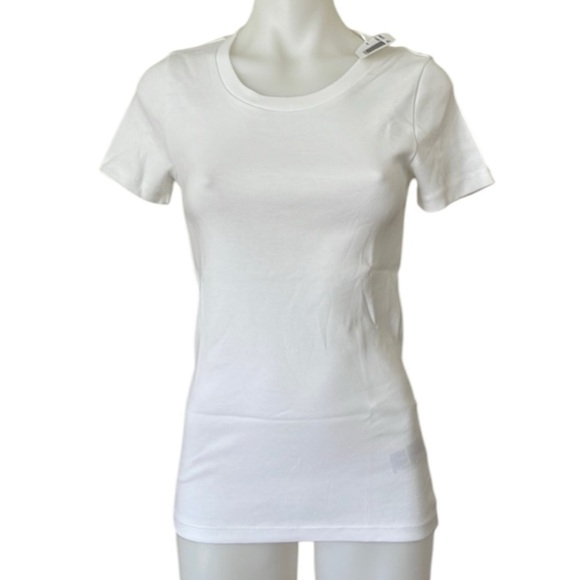 (NWT) J. Crew Perfect Fit 100% Cotton White Tee, Small - Picture 1 of 16